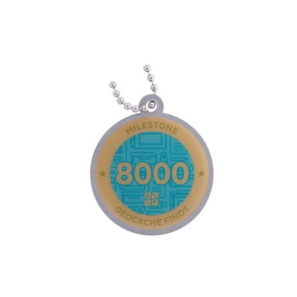 Geocoin and Tag Set, 8000 Finds