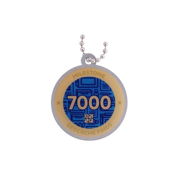 Geocoin and Tag Set, 7000 Finds