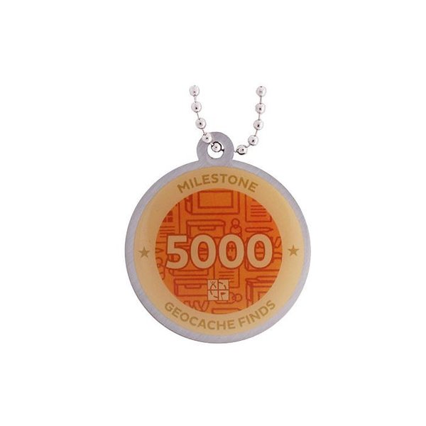 Geocoin and Tag Set, 5000 Finds