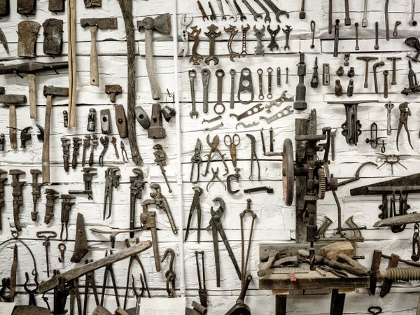 Wall full of tools
